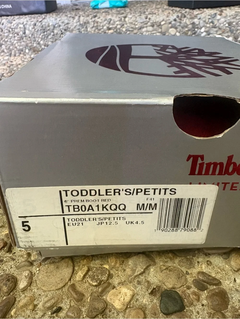 Timberland Kids Red Suede Lace-Up Boots